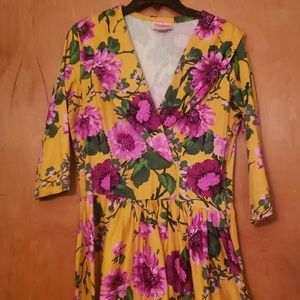 Pinup Couture mustard birdie